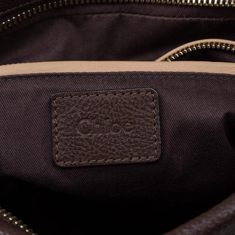 Pre Owned Chloe Brown Leather Medium Paraty Shoulder Bag