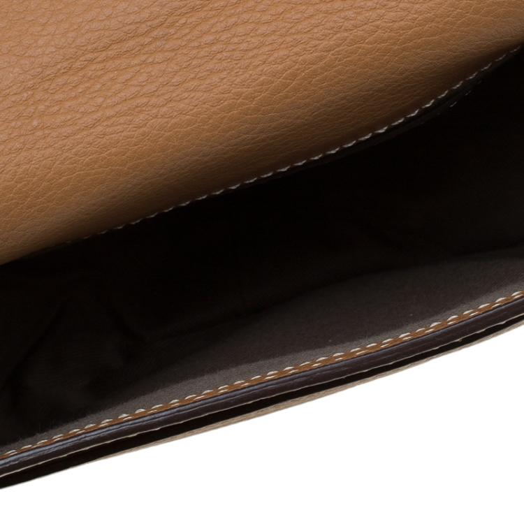 Pre Owned Chloe Brown Leather Mini Marcie Crossbody Bag