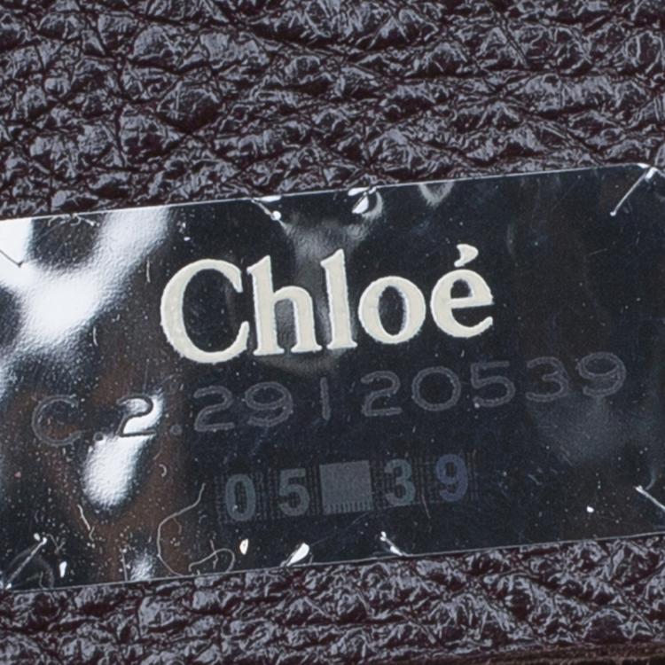 Pre Owned Chloe Dark Brown Leather Large Paraty Tote