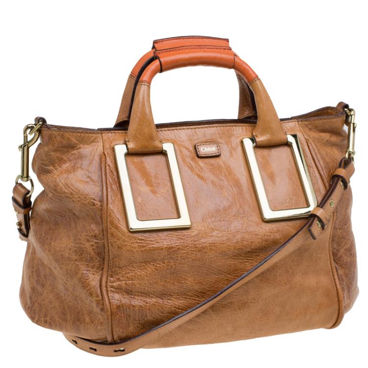 Pre Owned Chloe Brown Leather Ethel Satchel