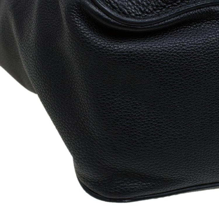 Pre Owned Chloe Black Leather Large Elsie Shoulder Bag