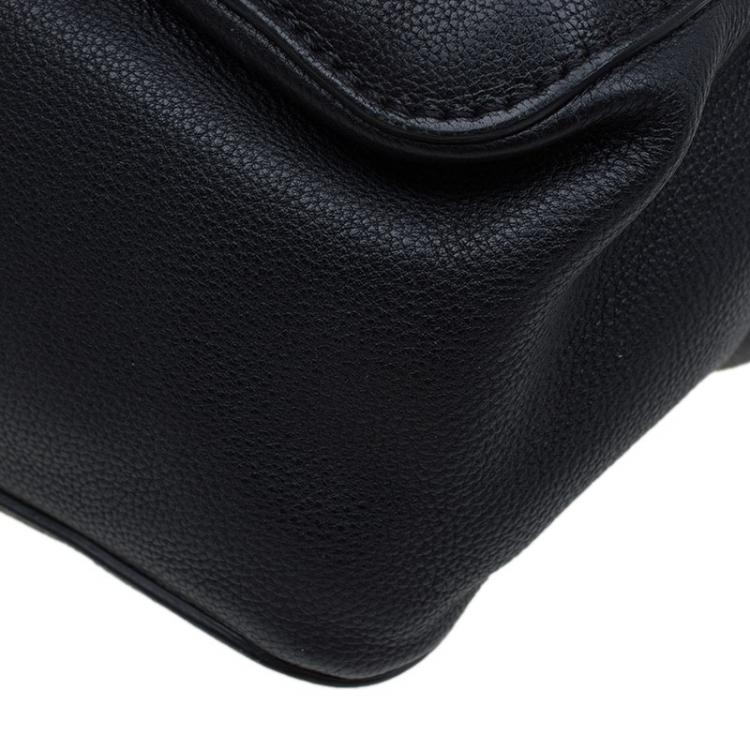 Pre Owned Chloe Black Leather Large Elsie Shoulder Bag