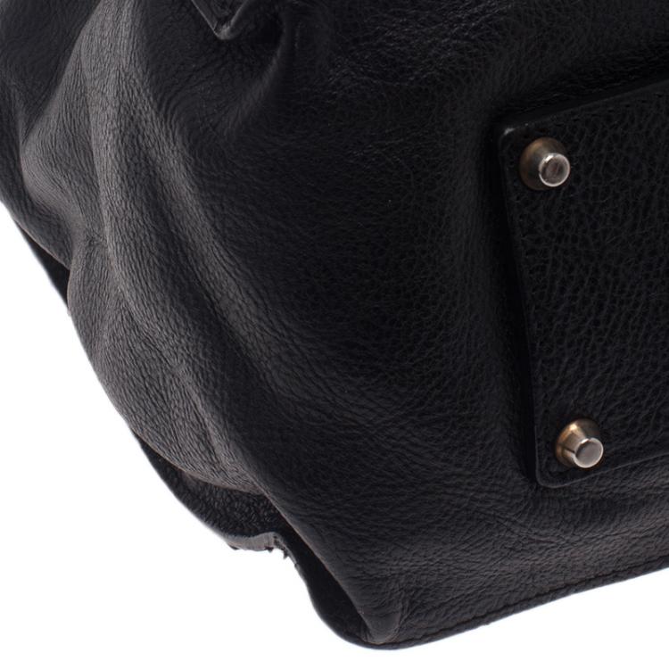 Pre Owned Chloe Black Python Medium Sally Shoulder Bag