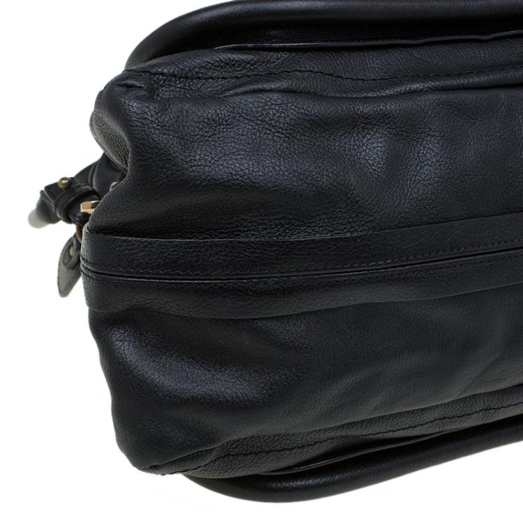 مملوكة مسبقًا Chloe Black Leather Medium Paraty Shoulder Bag