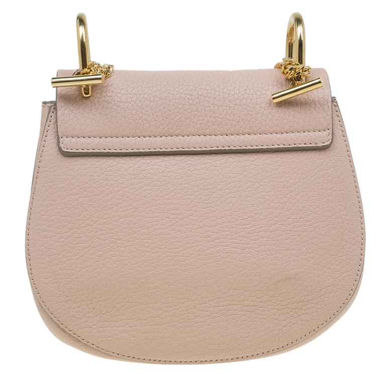 Pre Owned Chloe Beige Leather Small Drew Shoulder Bag