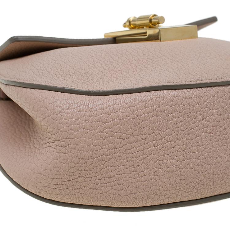 Pre Owned Chloe Beige Leather Small Drew Shoulder Bag