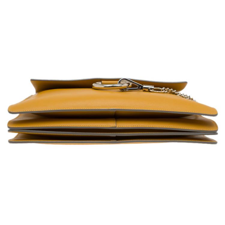 Pre Owned Chloe Yellow Leather and Suede Faye Shoulder Bag