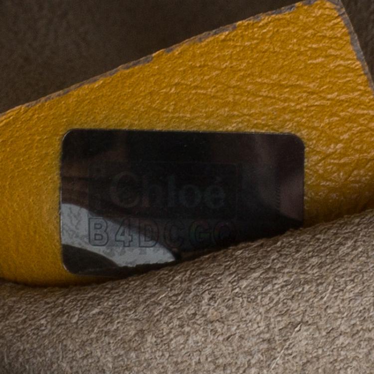 Pre Owned Chloe Yellow Leather and Suede Faye Shoulder Bag