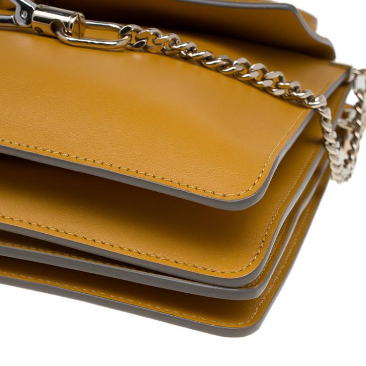 Pre Owned Chloe Yellow Leather and Suede Faye Shoulder Bag