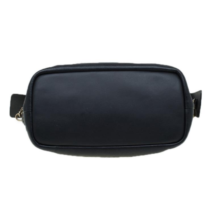 مملوكة مسبقًا Chloe Black Perforated Leather Medium Baylee Tote