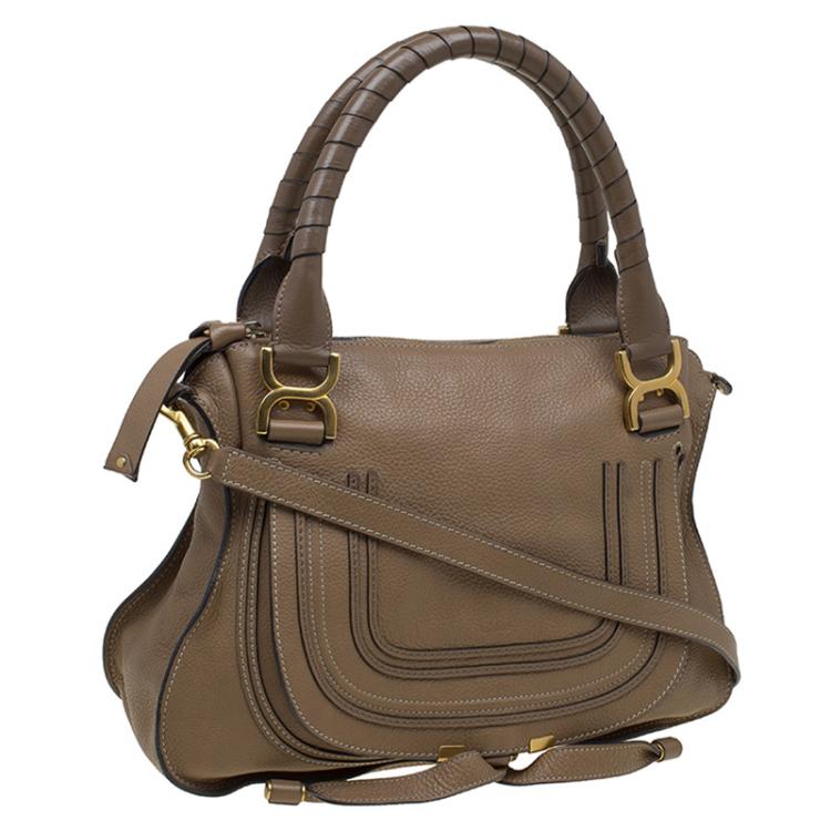 Pre Owned Chloe Brown Leather Medium Marcie Satchel