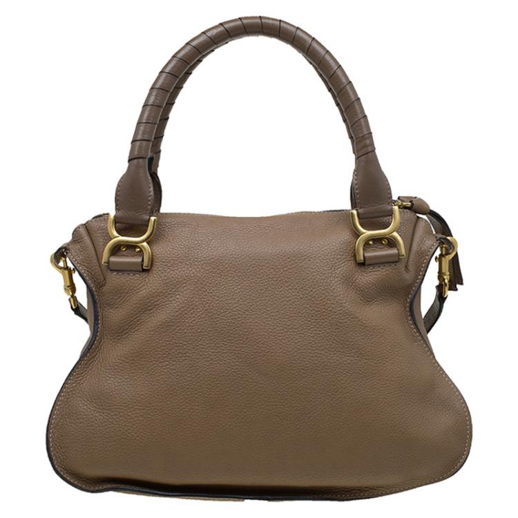 Pre Owned Chloe Brown Leather Medium Marcie Satchel