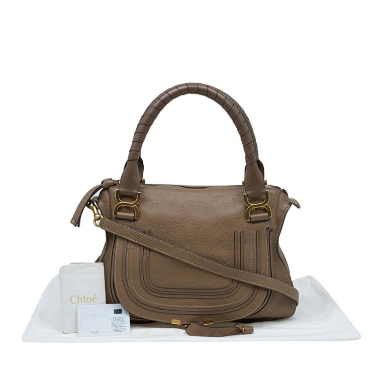 Pre Owned Chloe Brown Leather Medium Marcie Satchel