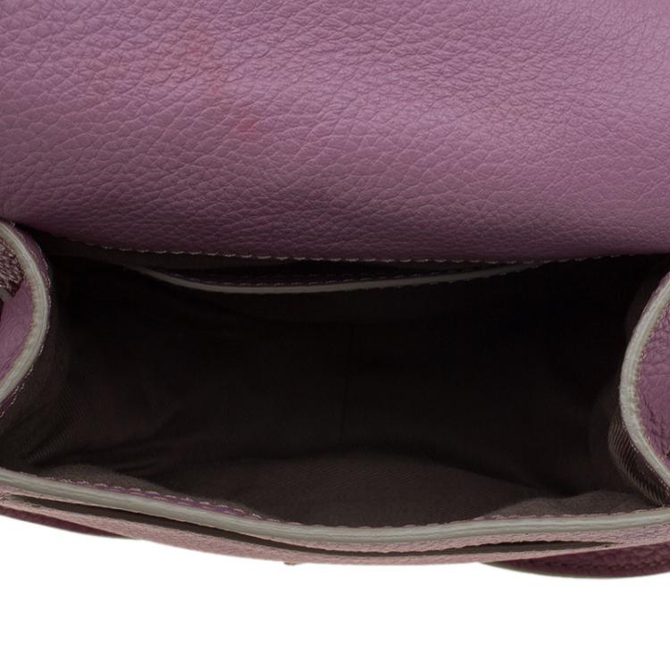 Pre Owned Chloe Lilac Leather Mini Marcie Crossbody Bag