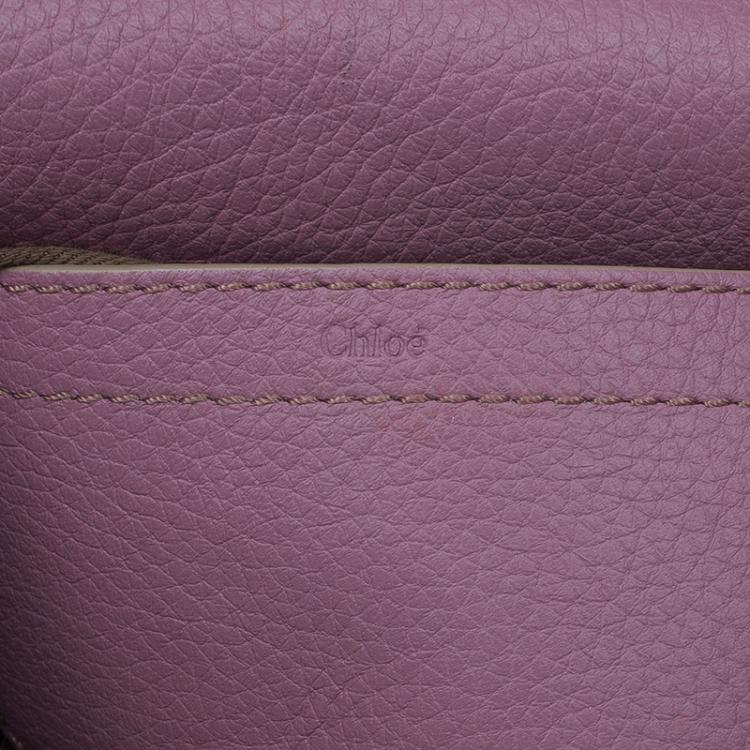 Pre Owned Chloe Lilac Leather Mini Marcie Crossbody Bag