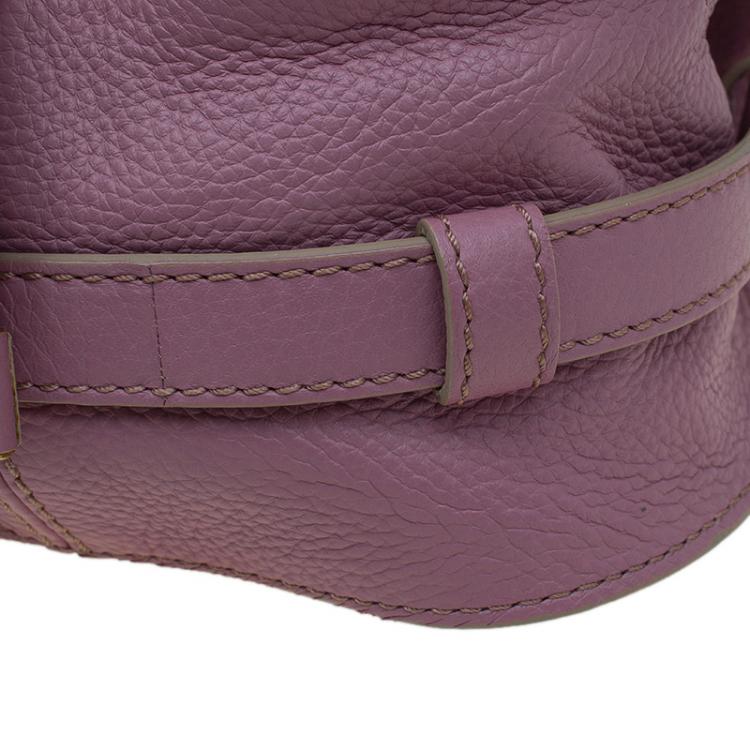 Pre Owned Chloe Lilac Leather Mini Marcie Crossbody Bag