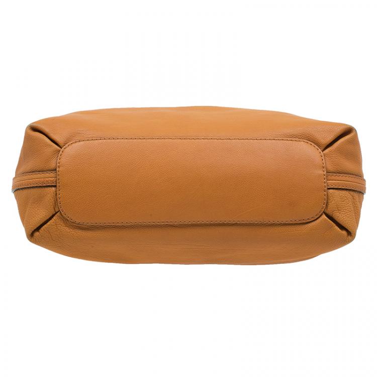 Pre Owned Chloe Tan Leather Medium Elsie Shoulder Bag