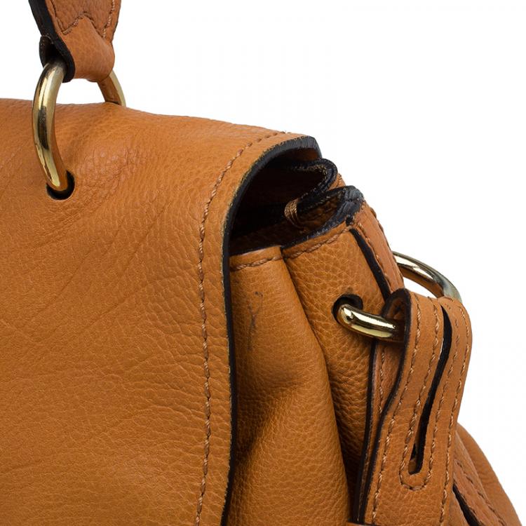 Pre Owned Chloe Tan Leather Medium Elsie Shoulder Bag