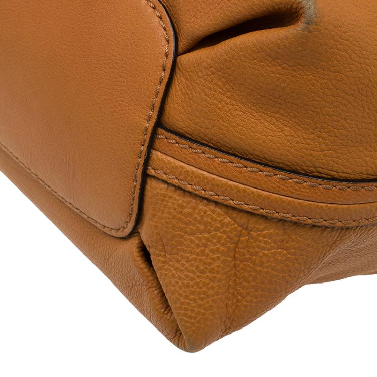 Pre Owned Chloe Tan Leather Medium Elsie Shoulder Bag
