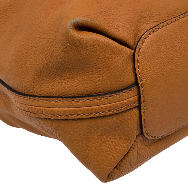 Pre Owned Chloe Tan Leather Medium Elsie Shoulder Bag
