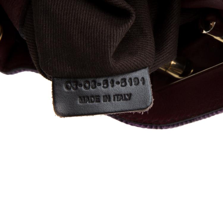 Pre Owned Chloe Purple Lizard Boudoir Bucket Crossbody Bag