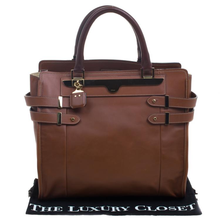 Pre Owned Chloe Brown Leather Tote