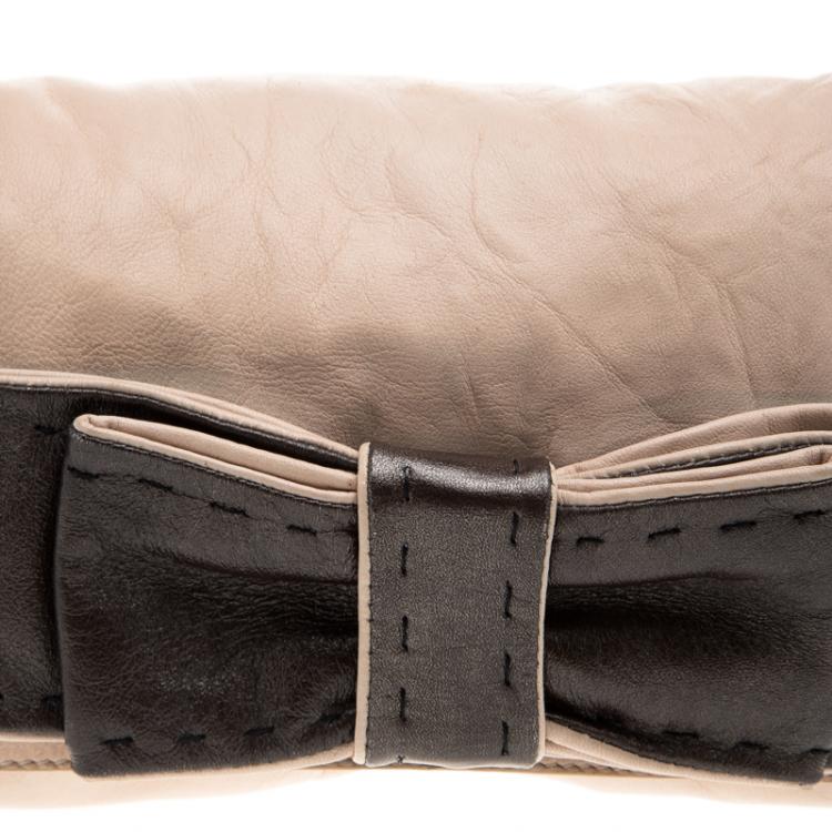 Pre Owned Chloe Blush Pink Leather Bow Shoulder Bag