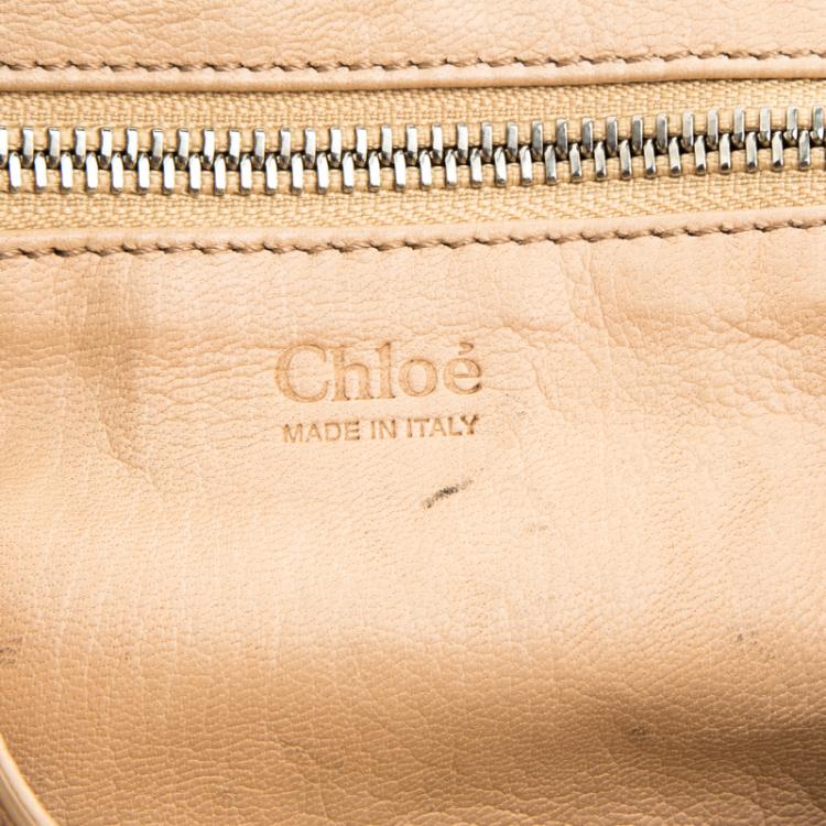 Pre Owned Chloe Blush Pink Leather Bow Shoulder Bag