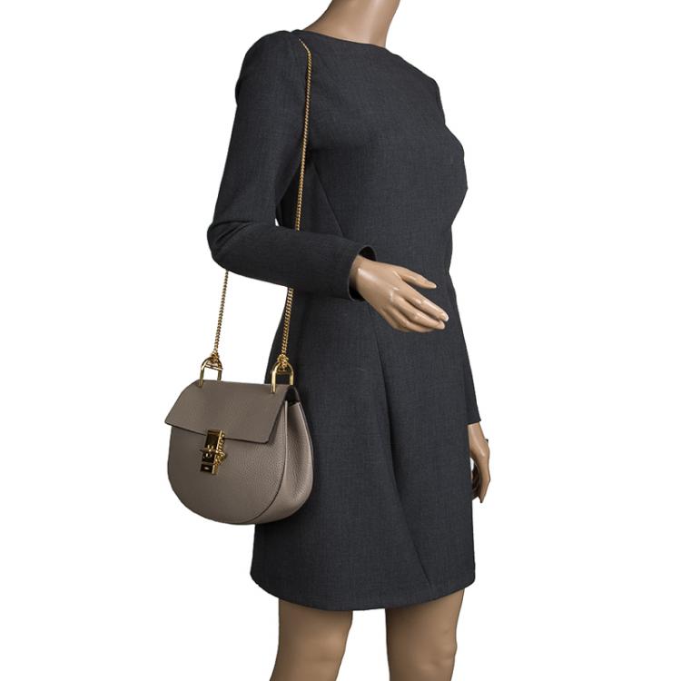 Pre Owned Chloe Beige Leather Medium Drew Shoulder Bag