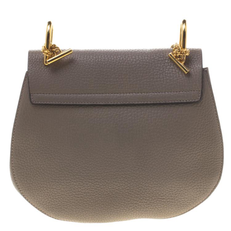 Pre Owned Chloe Beige Leather Medium Drew Shoulder Bag