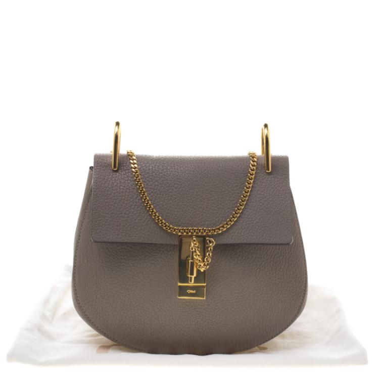 Pre Owned Chloe Beige Leather Medium Drew Shoulder Bag