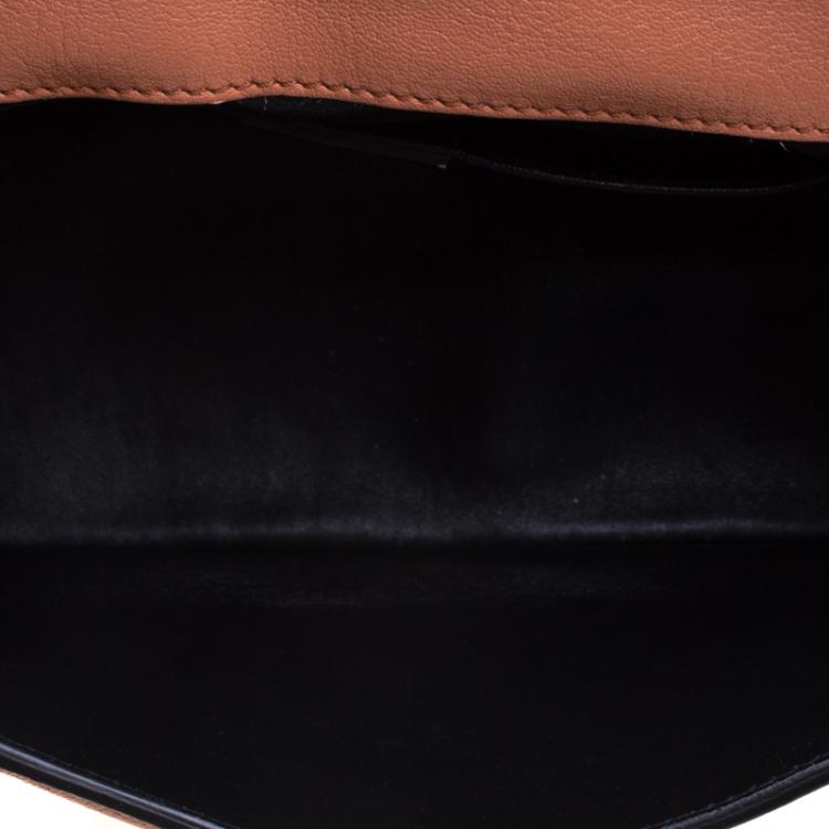 Pre Owned Chloe Peach Leather Medium Elsie Chain Shoulder Bag