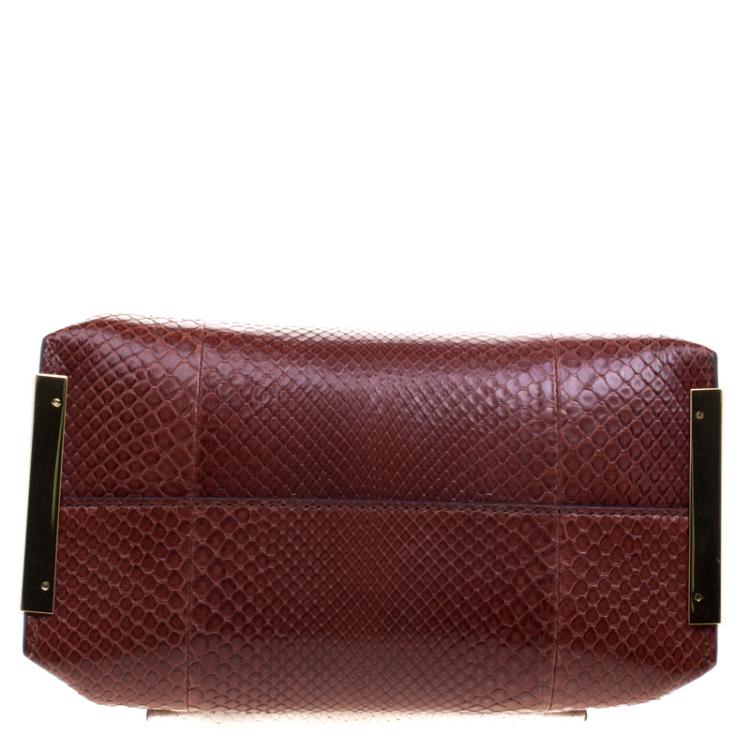 Pre Owned Chloe Multicolor Python Small Clare Shoulder Bag