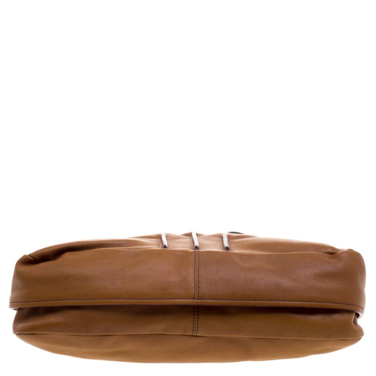 Pre Owned Chloe Brown Leather Margaret Shoulder Bag