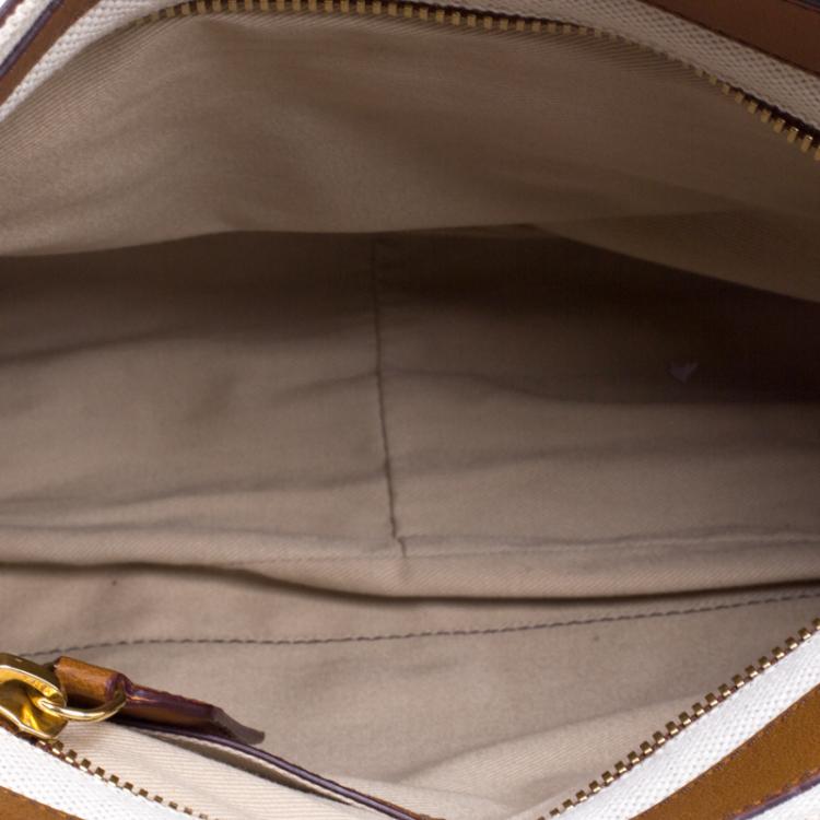 Pre Owned Chloe Brown Leather Margaret Shoulder Bag