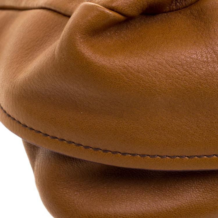 Pre Owned Chloe Brown Leather Margaret Shoulder Bag