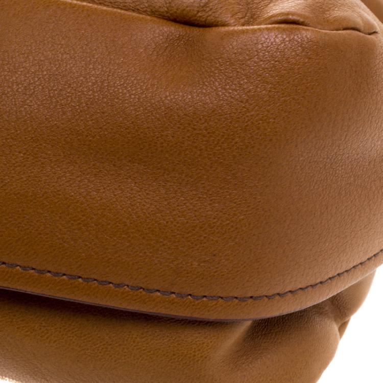 Pre Owned Chloe Brown Leather Margaret Shoulder Bag