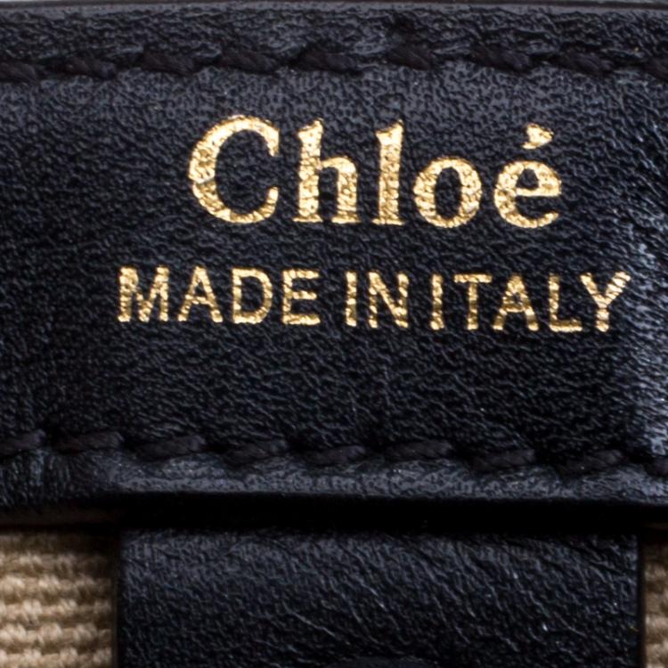 Pre Owned Chloe Black Leather Emma Drawstring Shoulder Bag