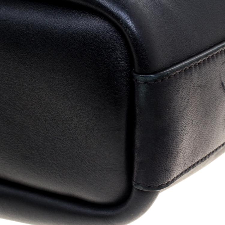 Pre Owned Chloe Black Leather Emma Drawstring Shoulder Bag