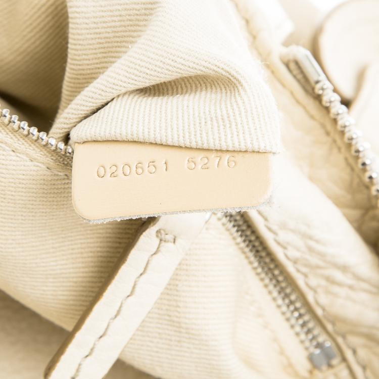 Pre Owned Chloe Cream Leather Medium Paddington Satchel