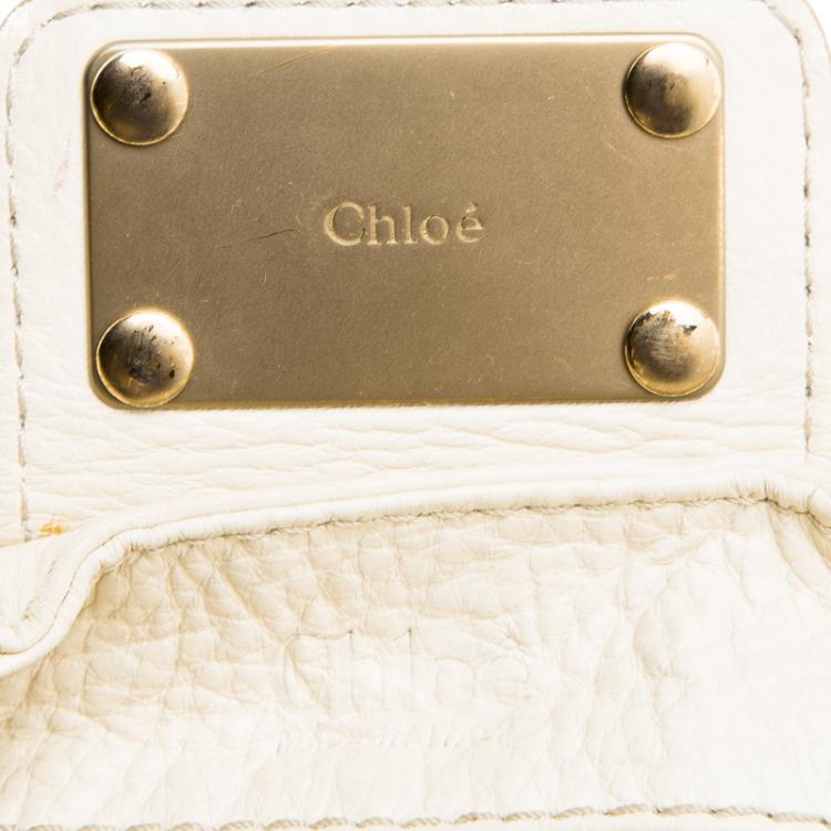 Pre Owned Chloe Cream Leather Medium Paddington Satchel