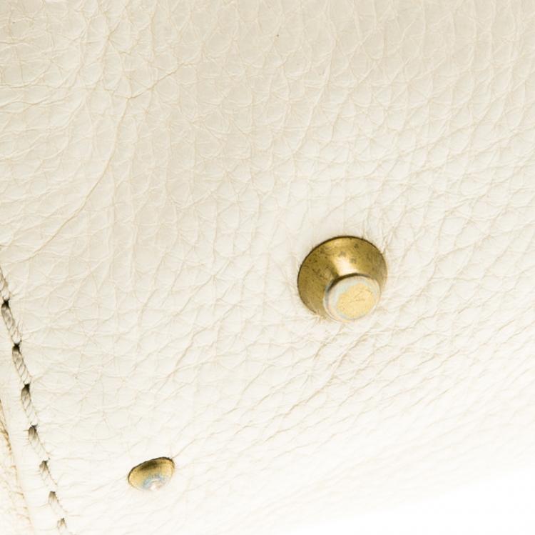 Pre Owned Chloe Cream Leather Medium Paddington Satchel