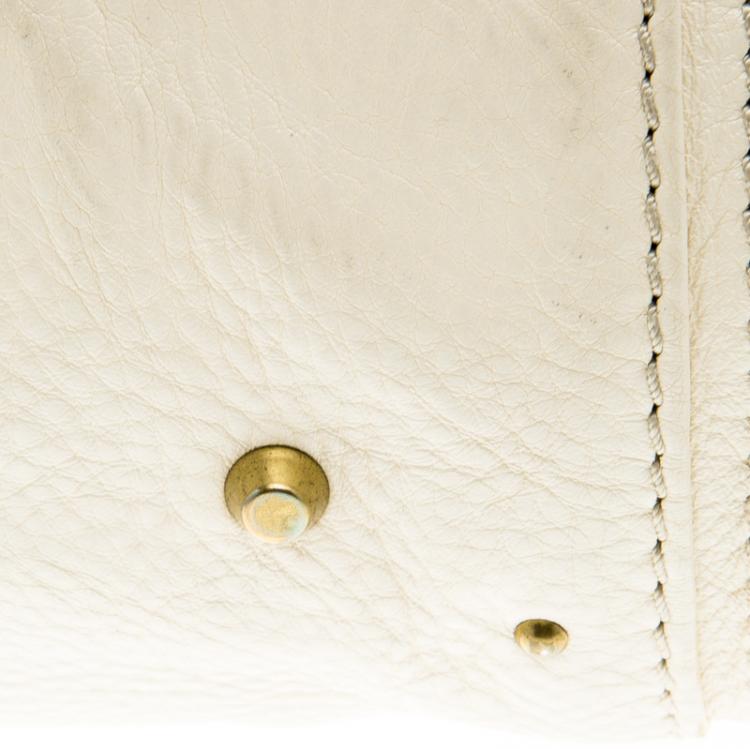 Pre Owned Chloe Cream Leather Medium Paddington Satchel