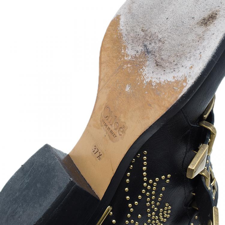Pre Owned Chloe Suzanna Studded Ankle Boots UK Size 37