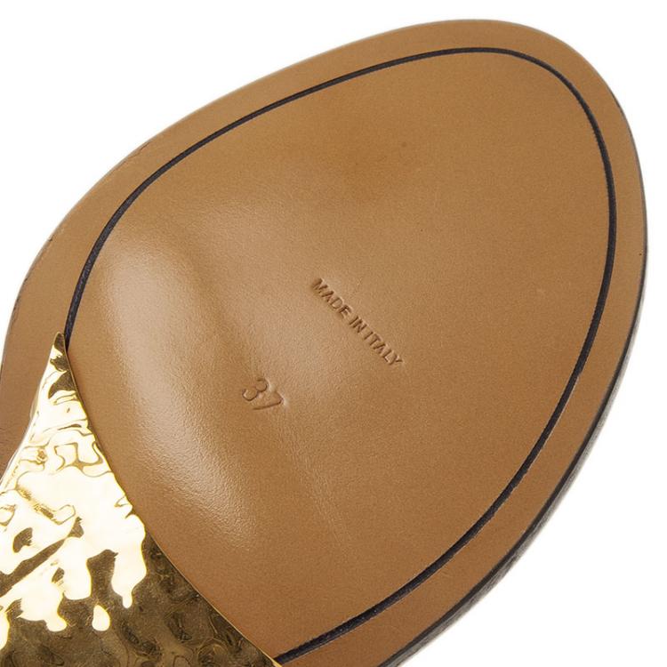 Pre Owned Chloe Black Leather Clyde Mules Size 37