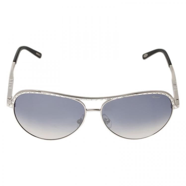 Pre Owned Chopard Silver SCH807S Aviators