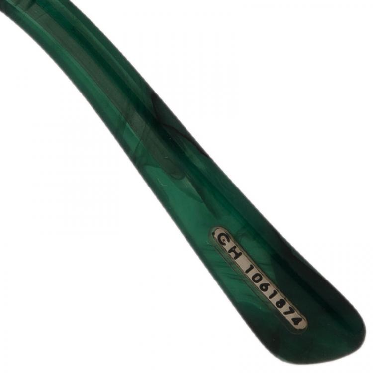 Pre Owned Chopard Green and Silver SCH934S Aviators