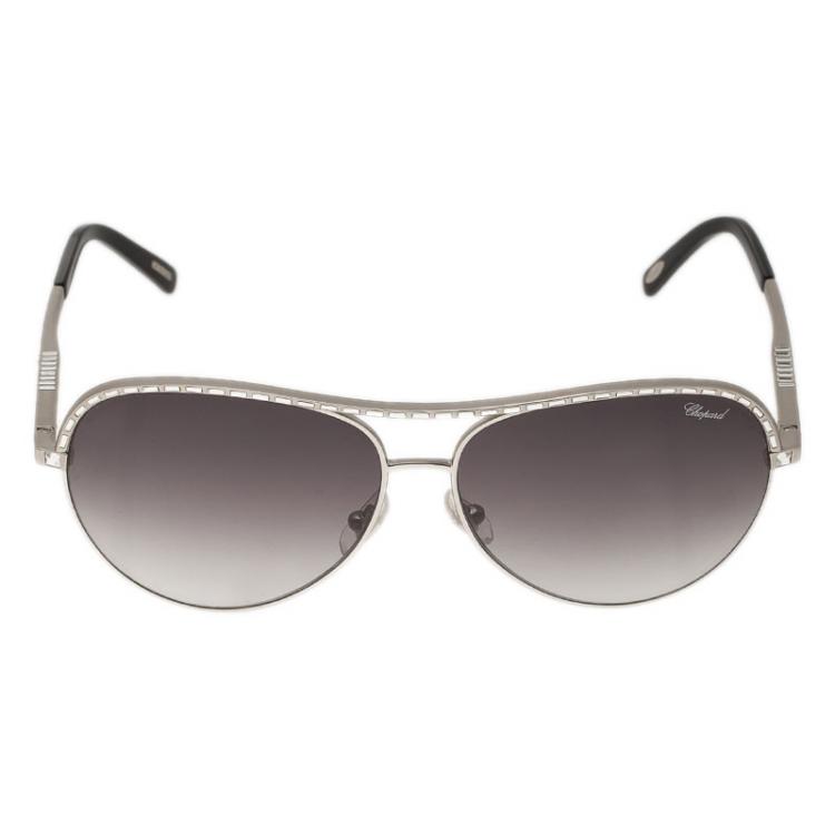 Pre Owned Chopard Silver SCH807S Aviators