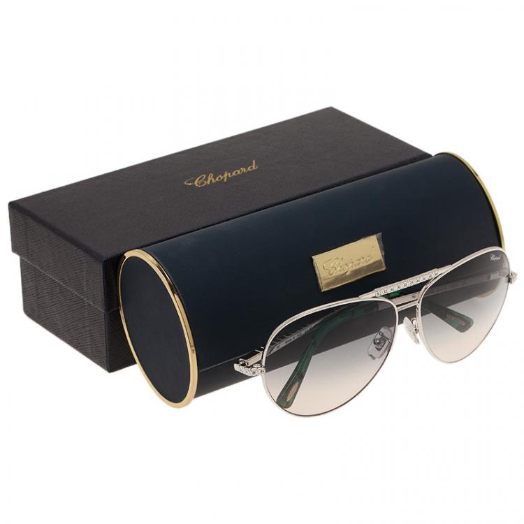 Pre Owned Chopard Silver SCH934S Aviators