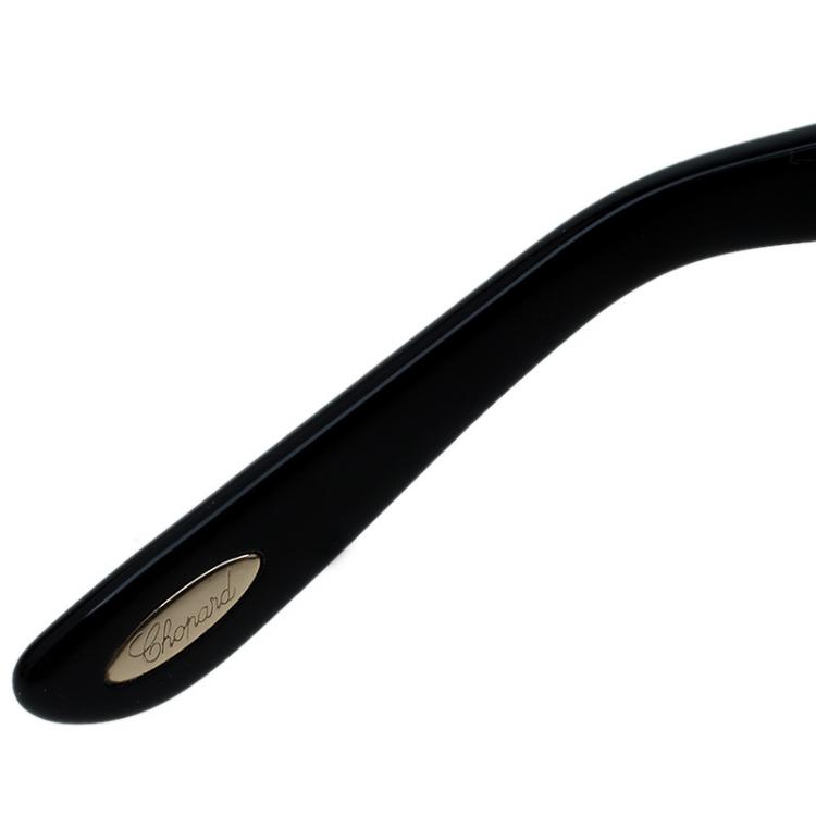 Pre Owned Chopard Black SCH939S Shield Sunglasses